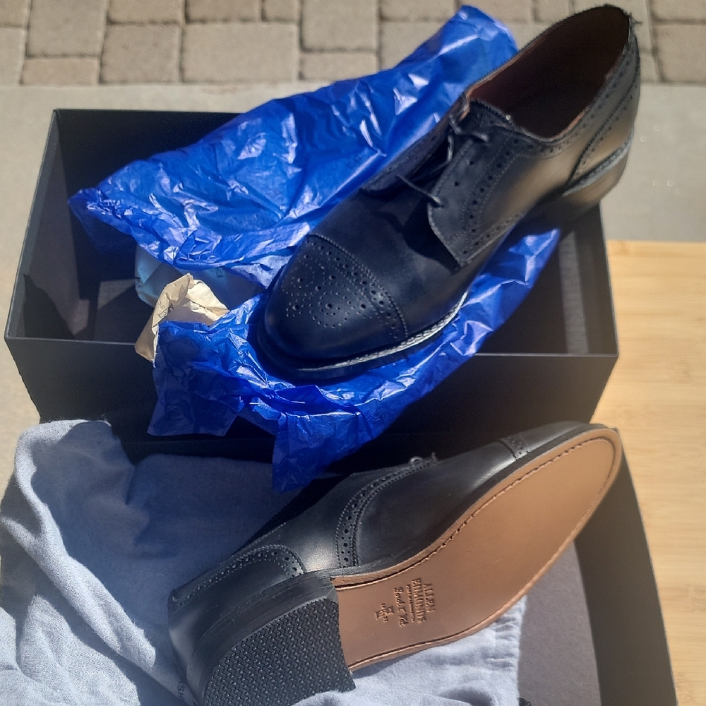 NEW 8.5 3E Allen Edmonds Black Sanford Dress Shoe